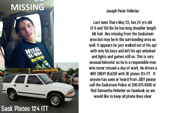 Saskatoon police ask for public’s help in locating a man who has been missing since Friday morning.