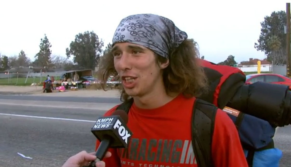 Viral video star Kai the Hatchet Wielding Hitchhiker, who rose to internet acclaim, for claiming to have stopped an attempted murder, earlier this year is now wanted for murder by police in New Jersey. 