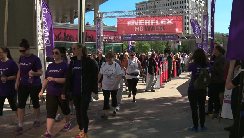 Thousands laced up their shoes to take part in Edmonton's 25th Annual MS Walk on Sunday.