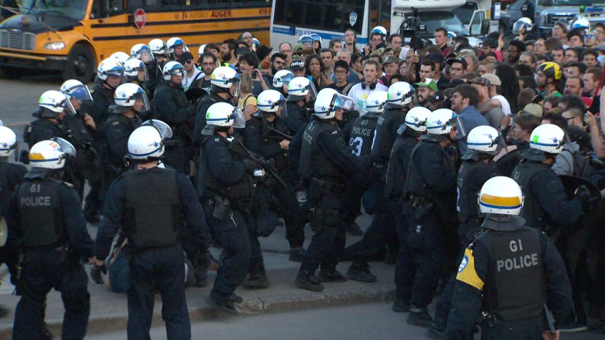 May Day protest Montreal
