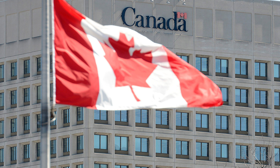 The facade of the headquarters of the Department of National Defense is pictured in Ottawa, Wednesday April 3, 2013.