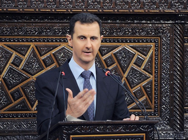 The Treasury Department targeted the defence, health, industry and justice ministers in Assad's government, plus a Syrian TV station and its national airline. (AP Photo/SANA, File).