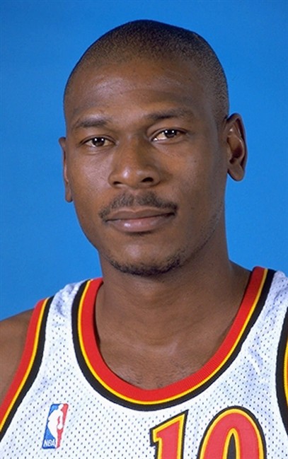 FILE - In this 1998 file handout photo provided by the NBA, Atlanta Hawks' Mookie Blaylock poses for a portrait. 