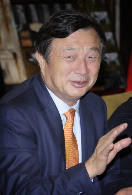 In this photo released by Huawei Technologies Co., Ren Zhengfei, CEO and founder of Huawei based in Shenzhen, China, speaks during his meeting with local media Thursday, May 9, 2013 in Wellington, New Zealand. Ren said the company is committed to bringing value and contributing to New Zealand’s digital economy. 