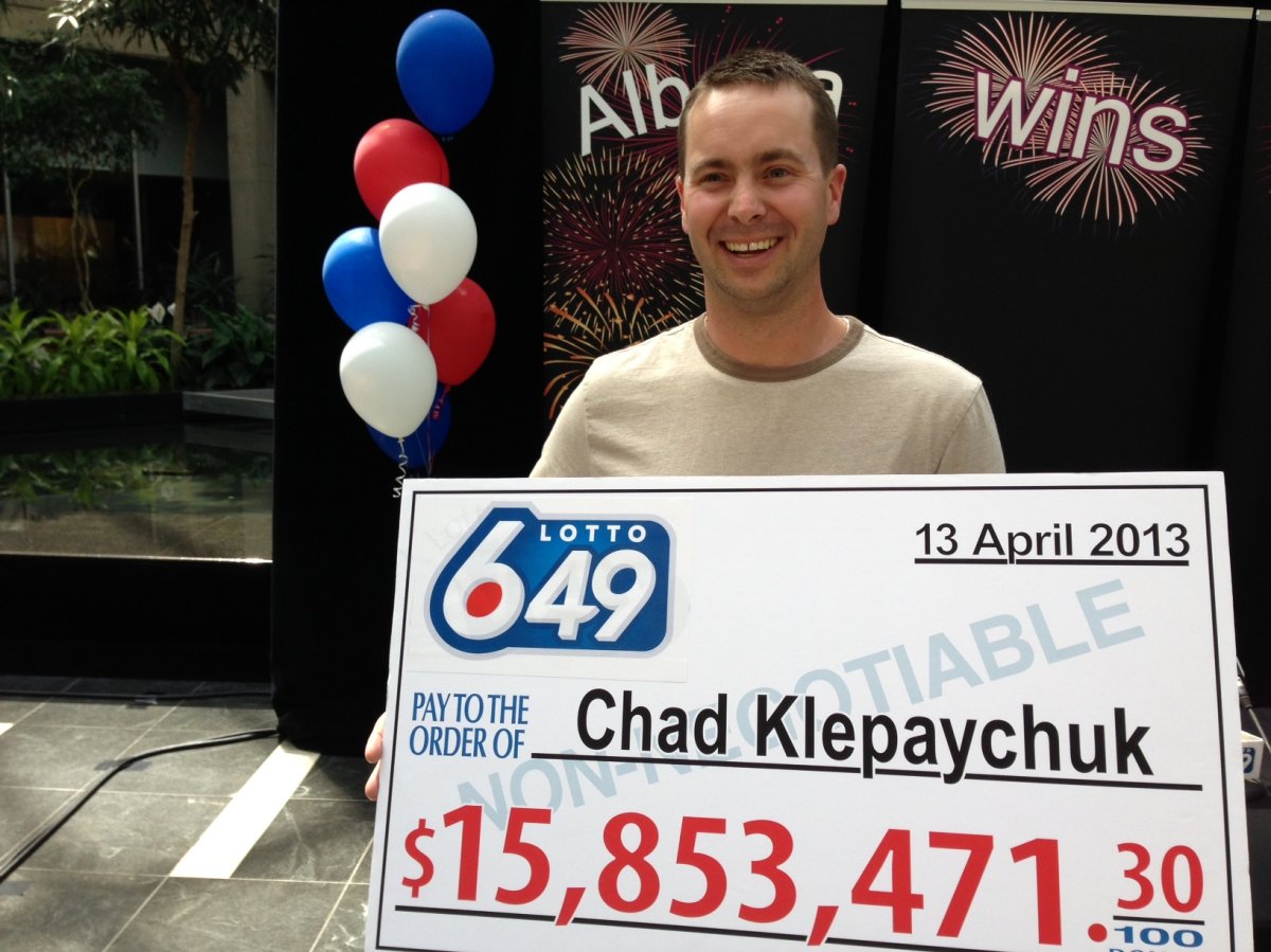 Chad Klepaychuk won $15.8 million.