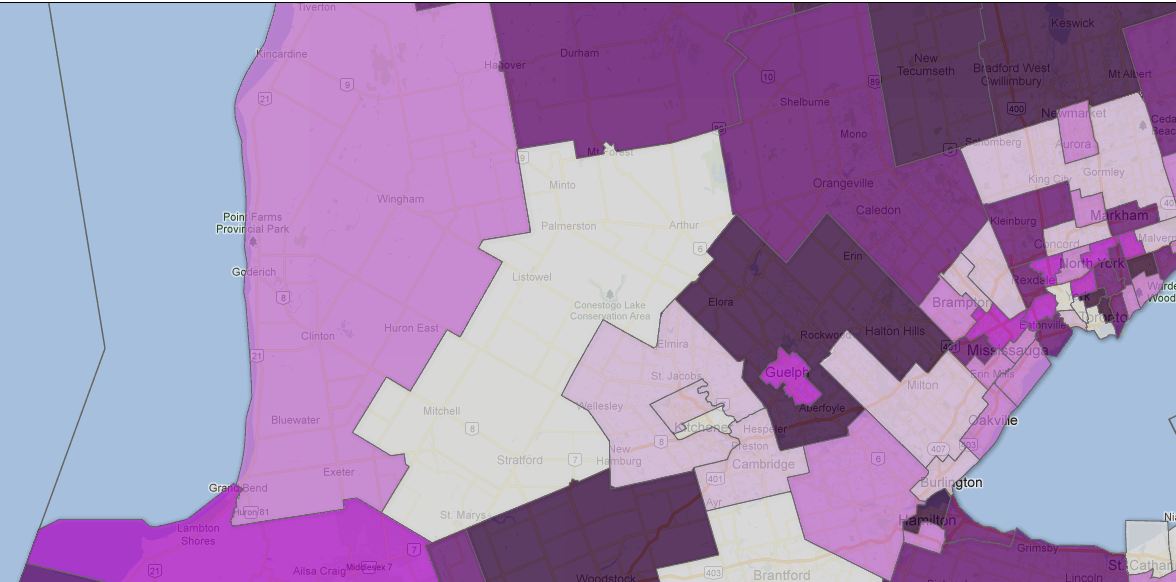 Perth-Wellington was the closest race of the 2011 election. Click Click here for an interactive map.