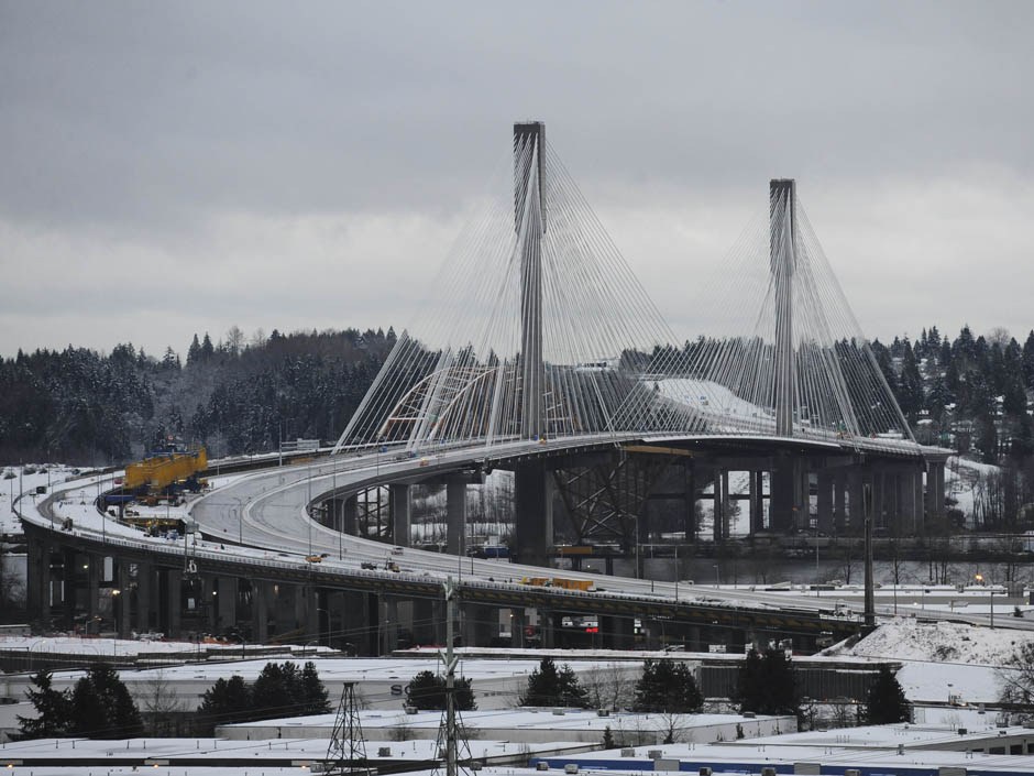 The Port Mann Bridge.