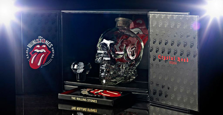 The Rolling Stones 50th Anniversary Gift Set from Crystal Head Vodka and Universal Music Canada.