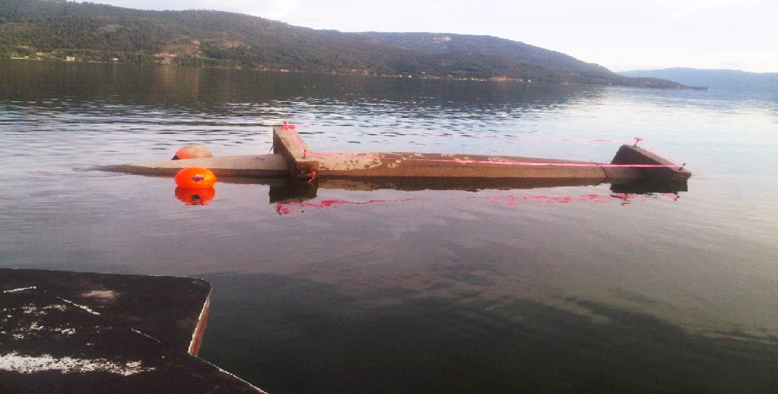 OK Lake storm pipe floats to surface - image