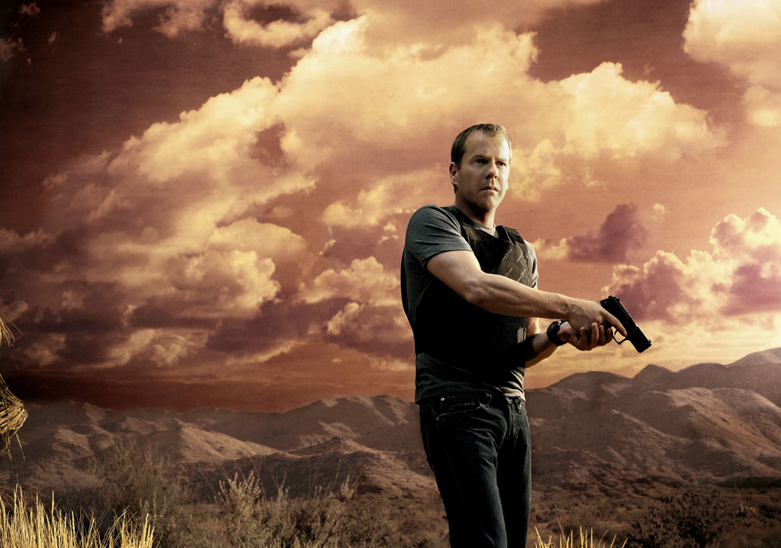 Kiefer Sutherland as Jack Bauer.