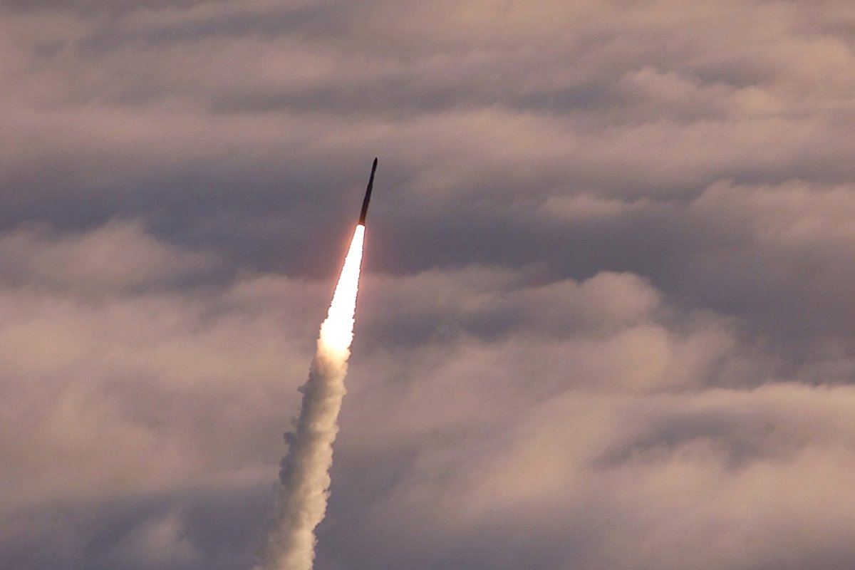 In this file photo, an unarmed Minuteman II intercontinental ballistic missile launches from Vandenberg Air Force Base, California.