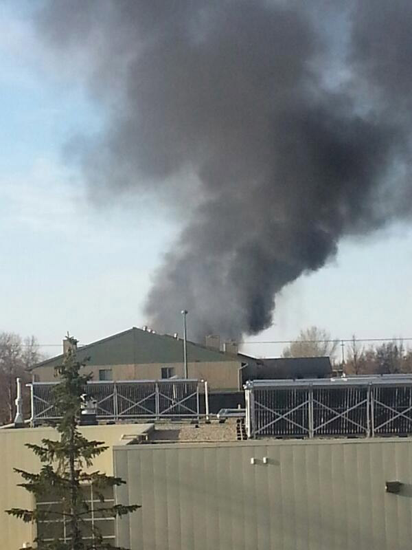 Scene of a major blaze in Saskatoon Thursday morning.