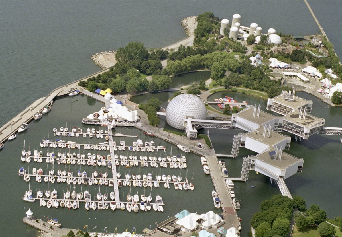 Ontario Place is shown in a 1995 file photo. The provincial government is seeking proposals to redevelop the west island.
