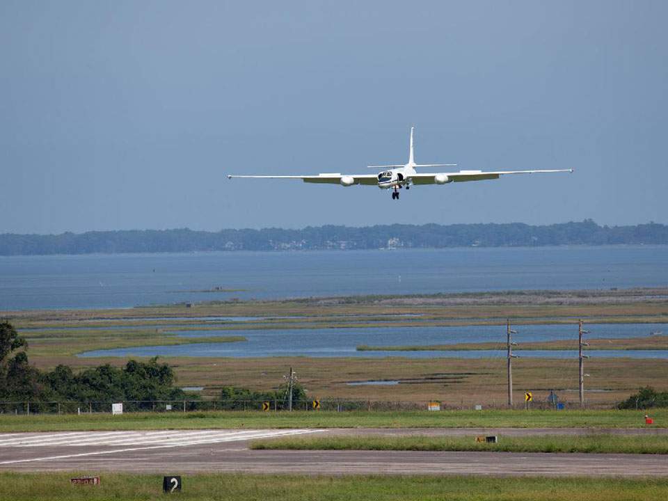 A file photo of an ER-2 plane. A plane like this one will be used to study the effects of pollution high in the atmosphere.