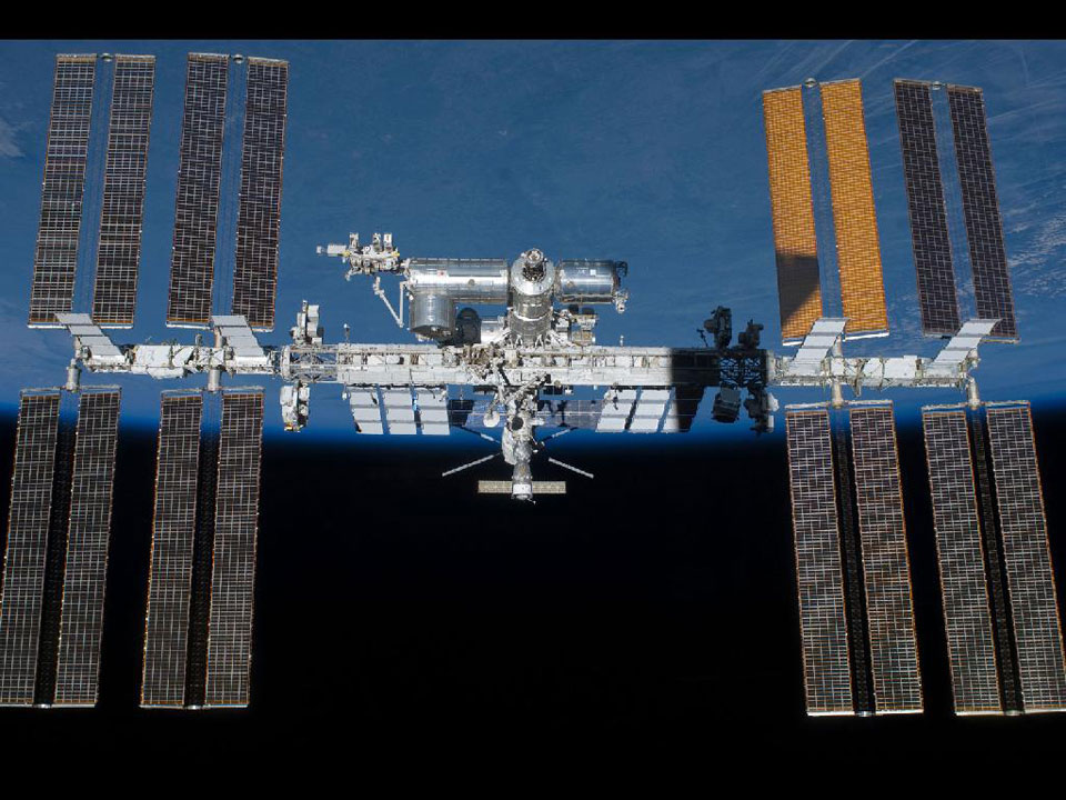 The International Space Station in 2011.