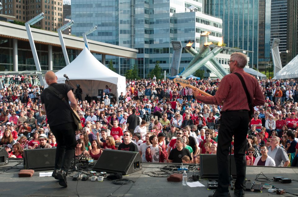 Huge crowds gathered at Jack Poole Plaza in 2012 for the Canada Day celebrations. 