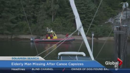 Crews search for missing canoeist.