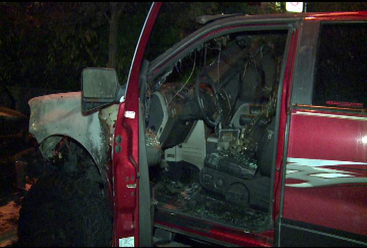 Mysterious car fire - image