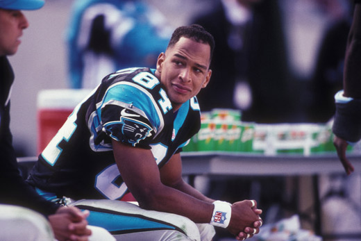 A wide receiver for the Carolina Panthers from 1997-1999, was accused in the 1999 shooting death of his pregnant girlfriend. Carruth was acquitted of first-degreemurder but was convicted of conspiracy to commit murder. (Mitchell Layton/Getty Images)