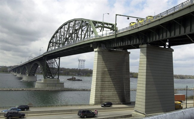 Vehicles crossing the Peace Bridge between the United States and Canada. THE CANADIAN PRESS/AP - David Duprey.