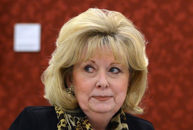 Conservative Sen. Pamela Wallin attends a Senate Committee meeting on Parliament Hill in Ottawa on Thursday Feb 28, 2013. 