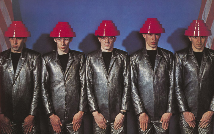 Alan Myers, second from left, on Devo's "Freedom of Choice" album.