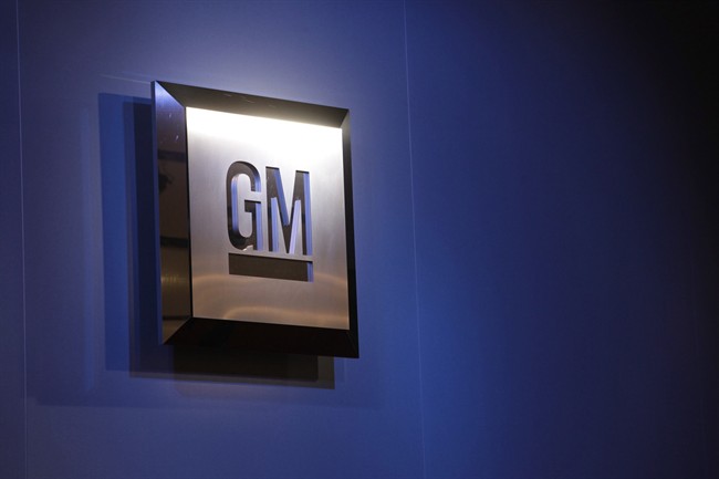 In this Jan. 12, 2009 photo, the General Motors logo is seen on display at the North American International Auto Show in Detroit. 