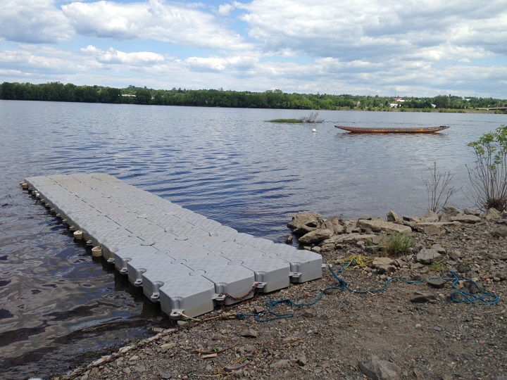 A 65-year-old man allegedly stole this floating dock from the Fredricton Rowing Club.  The dock is made up of modular cubes costing nearly $100 each.