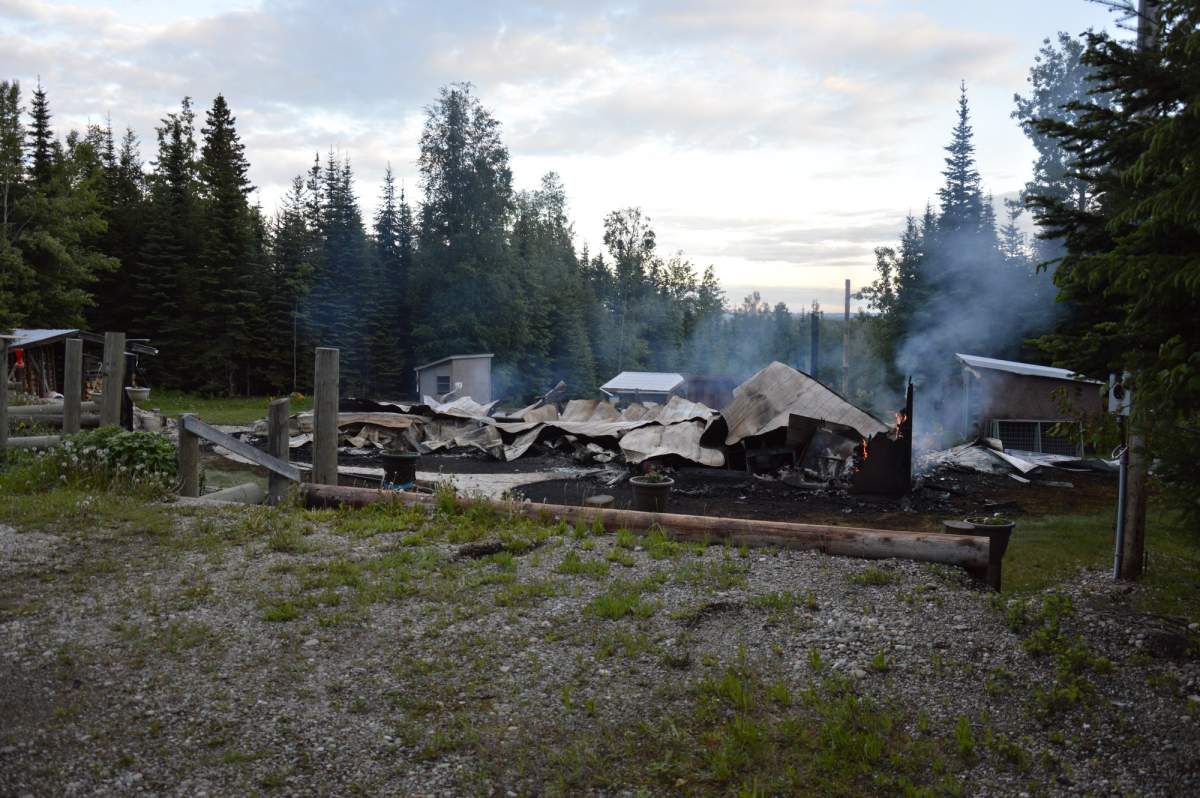 A man is missing after a house fire near Prince George, B.C. 