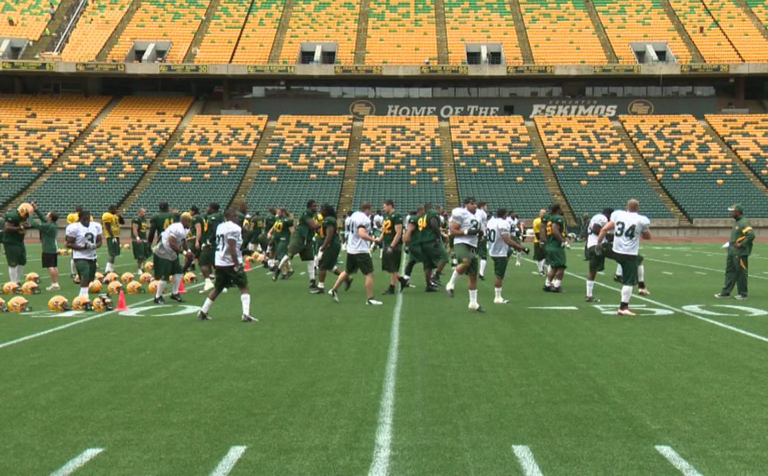 Edmonton Eskimos 2013 training camp.