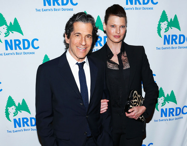 Peter Morton and Linda Evangelista attend an event in March, 2013.