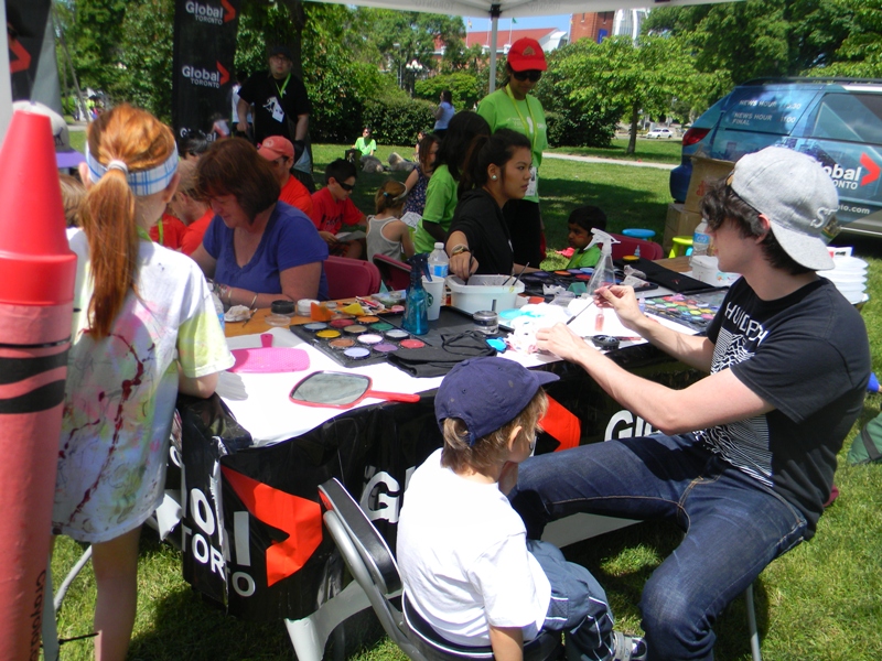 Global Toronto tent kids face painting JDRF Walk