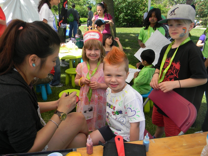 JDRF Walk kids face painting Global Toronto tent