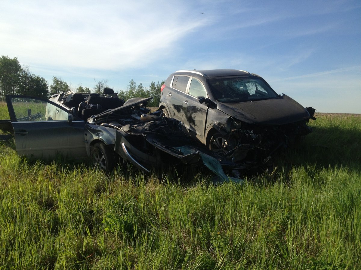 Three people taken to hospital following head-on collision on Highway 63, Wednesday, June 6, 2013. 