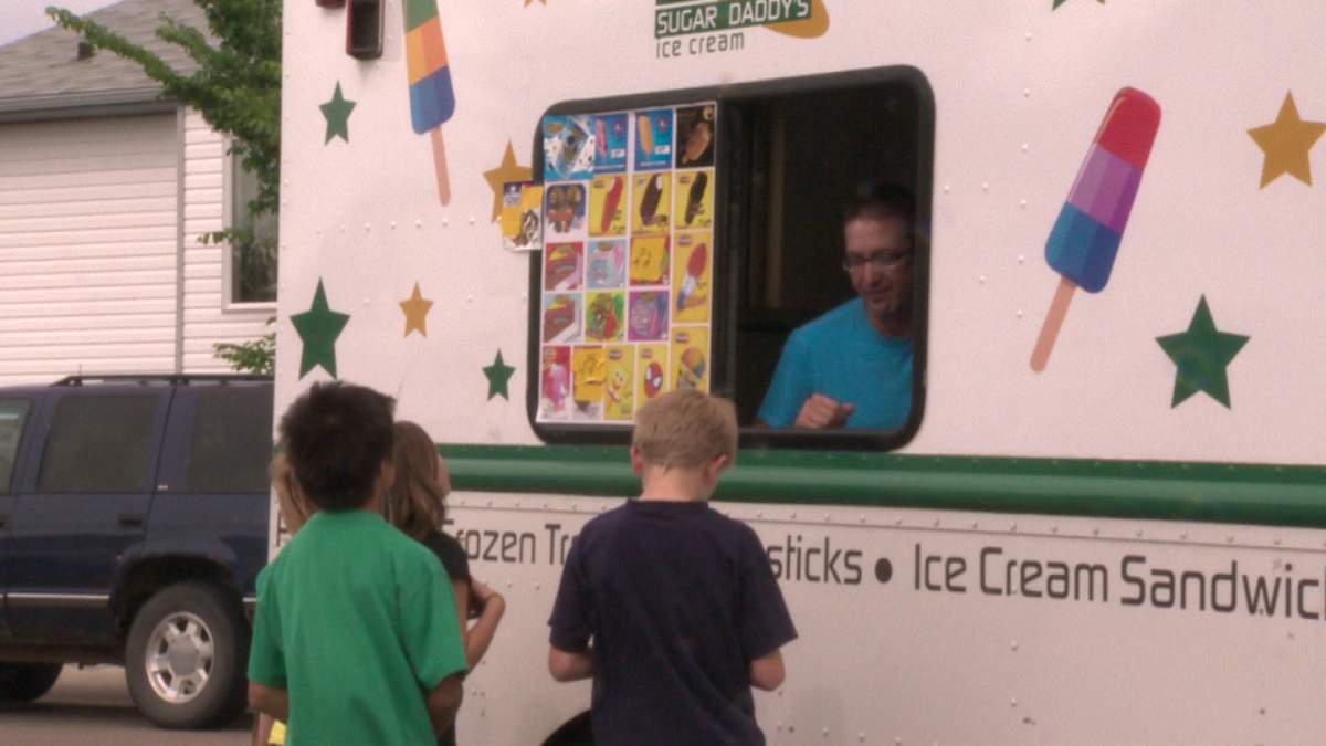 Ice cream truck scooping out fun - image