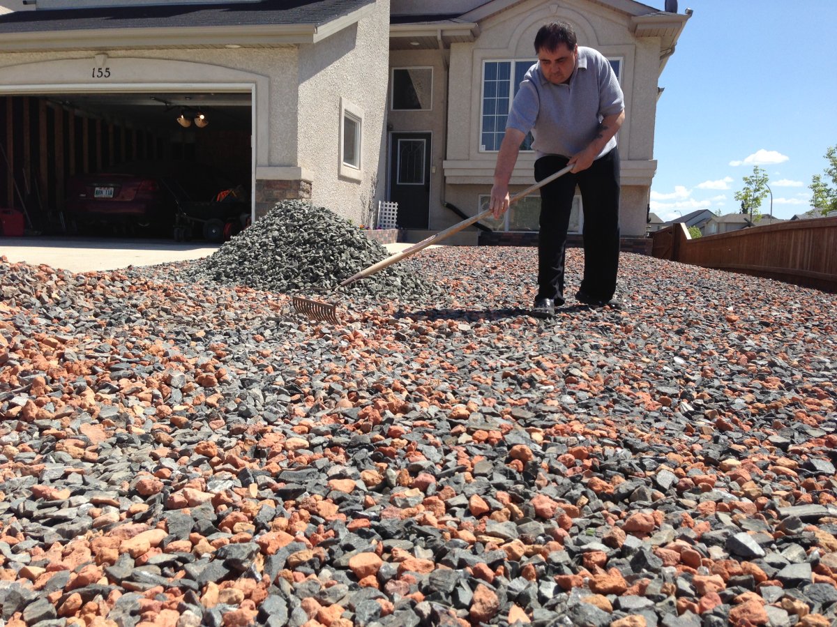 Richard Hykawy replaced his lawn with rocks.