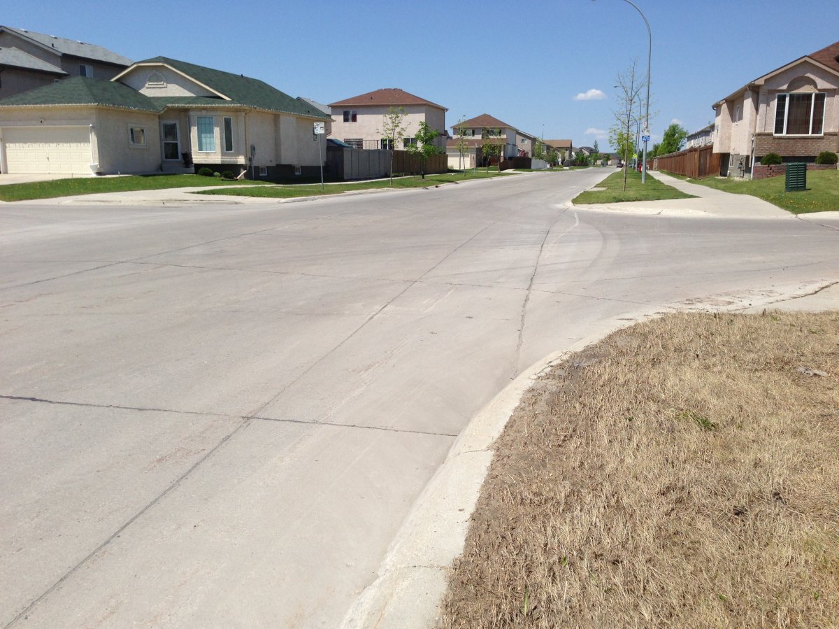 The grass on the boulevard near Hykawy's property on Island Shore Boulevard on June 5, 2013.