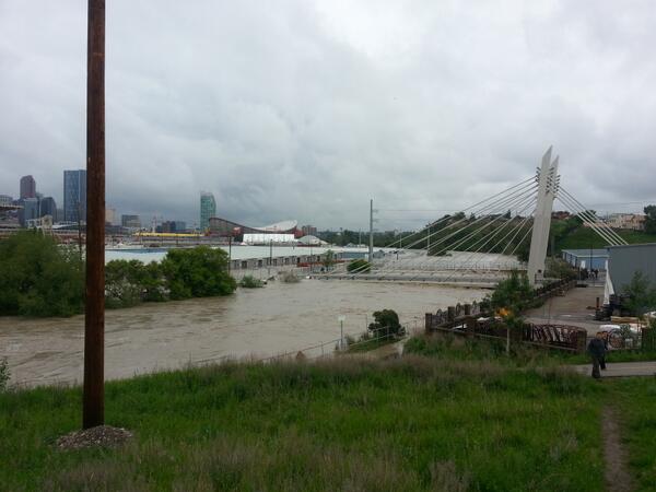 The Stampede grounds during the flood.