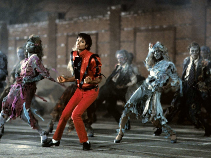 Michael Jackson in the "Thriller" video, which was directed by John Landis.