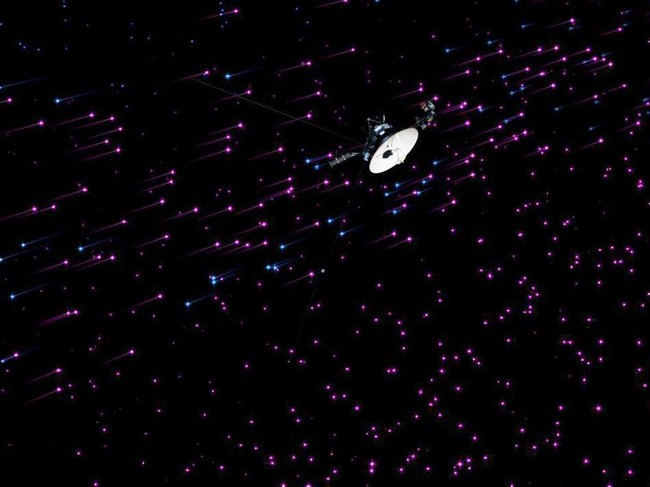 In this artist rendering released by NASA, the Voyager 1 spacecraft explores a new region of space at the edge of the solar system. 
