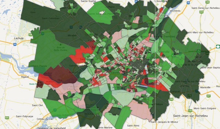 income montreal map