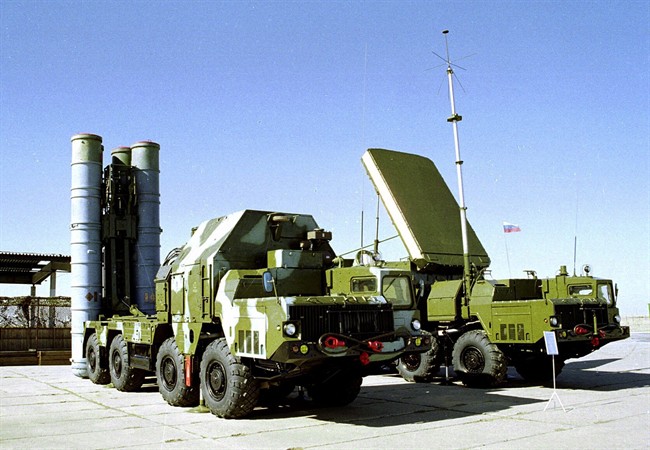 A Russian S-300 anti-aircraft missile system is on display in an undisclosed location in Russia in this file photo. 