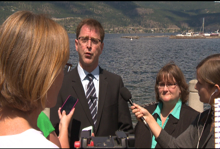NDP leader Adrian Dix announces Carole Gordon as candidate in Westside-Kelowna by-election.