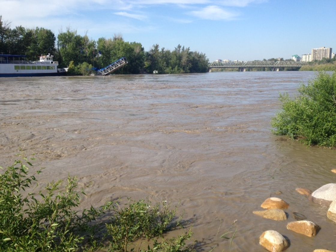 Conditions on the North Saskatchewan River Sunday, June 23, 2013.