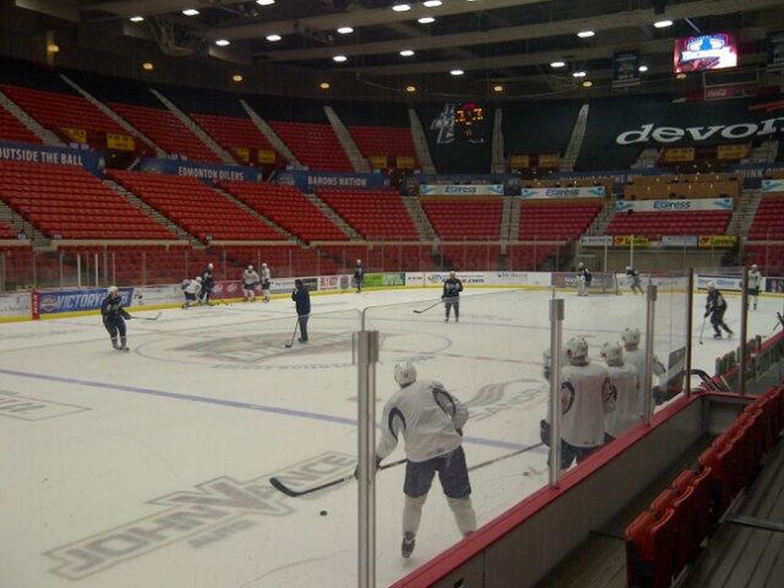 The OKC Barons hit the ice for morning skate Saturday, June 1, 2013. 