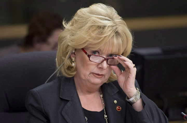 Sen. Pamela Wallin may not appear in the Senate next week when she and two of her colleagues are invited to plead their cases against a move to suspend them without pay, her lawyer said Sunday. She is pictured here in February 2013.