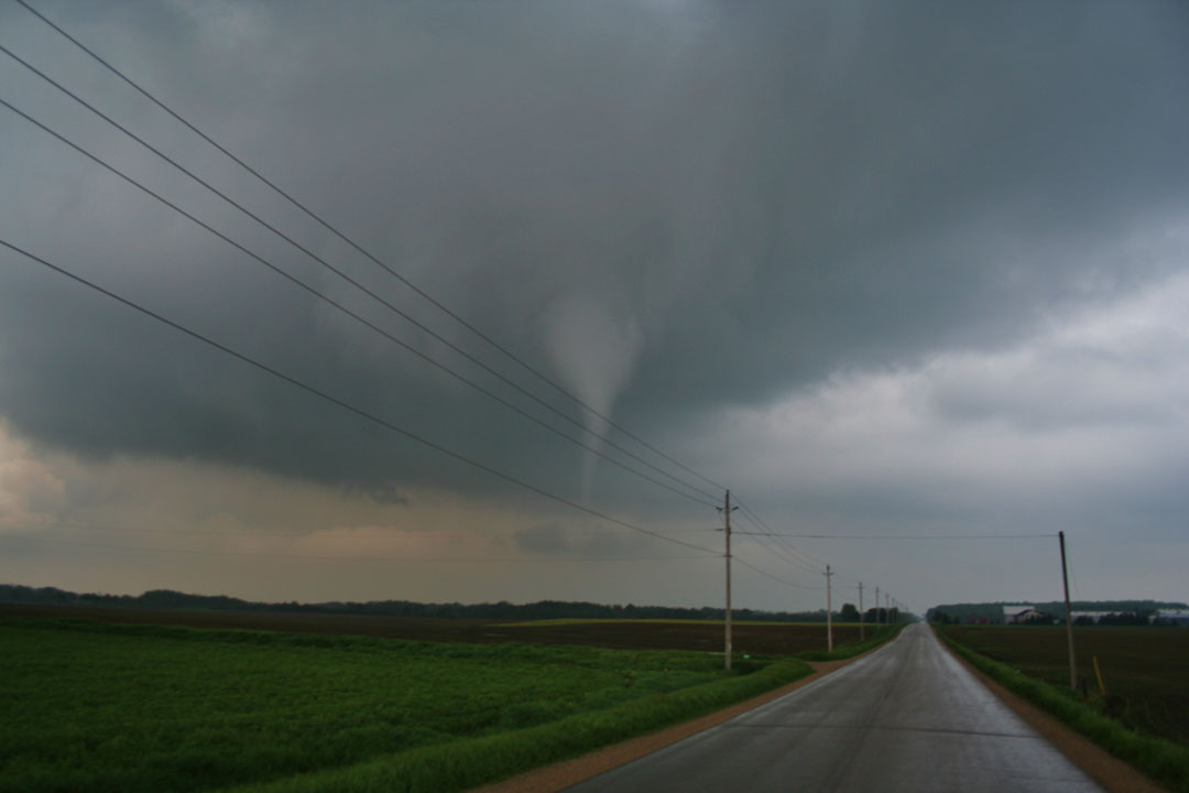 Dave Patrick caught a brief tornado near Arthur, Ontario on Saturday, June 2.