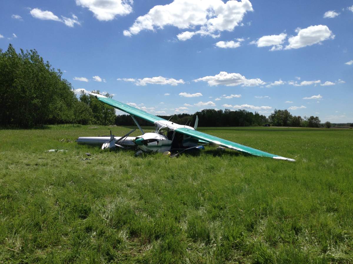 Cessna 180 that crashed near Lac du Bonnet on June 11, 2013