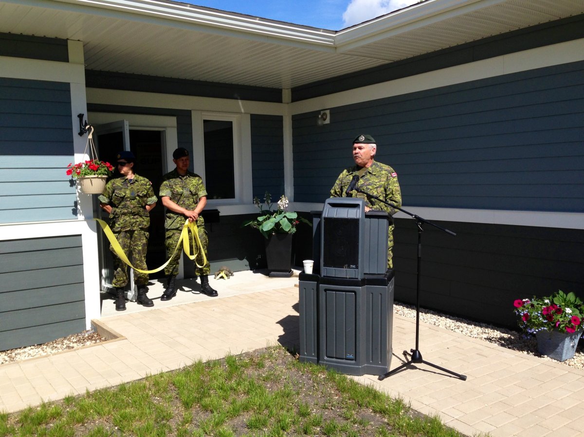 Military officials open new home for injured soldiers at 17 Wing Winnipeg on June 12, 2013.