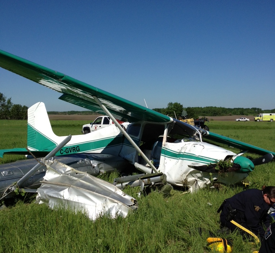 Aircraft crashed near LAc du Bonnet Manitoba on June 11, 2013.